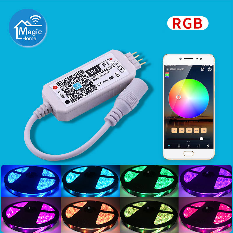 RGB LED Strip Light Kit 5m - WiFi Smartphone Control - Voice Control Compatible RGB LED Strip Light Kit 5m - WiFi Smartphone Control - Voice Control Compatible